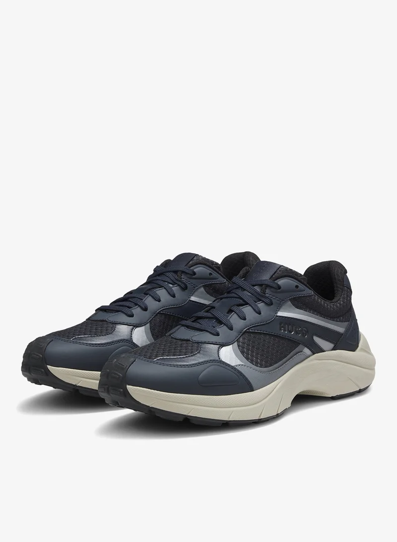 HUGO Trainers with faux leather and mesh