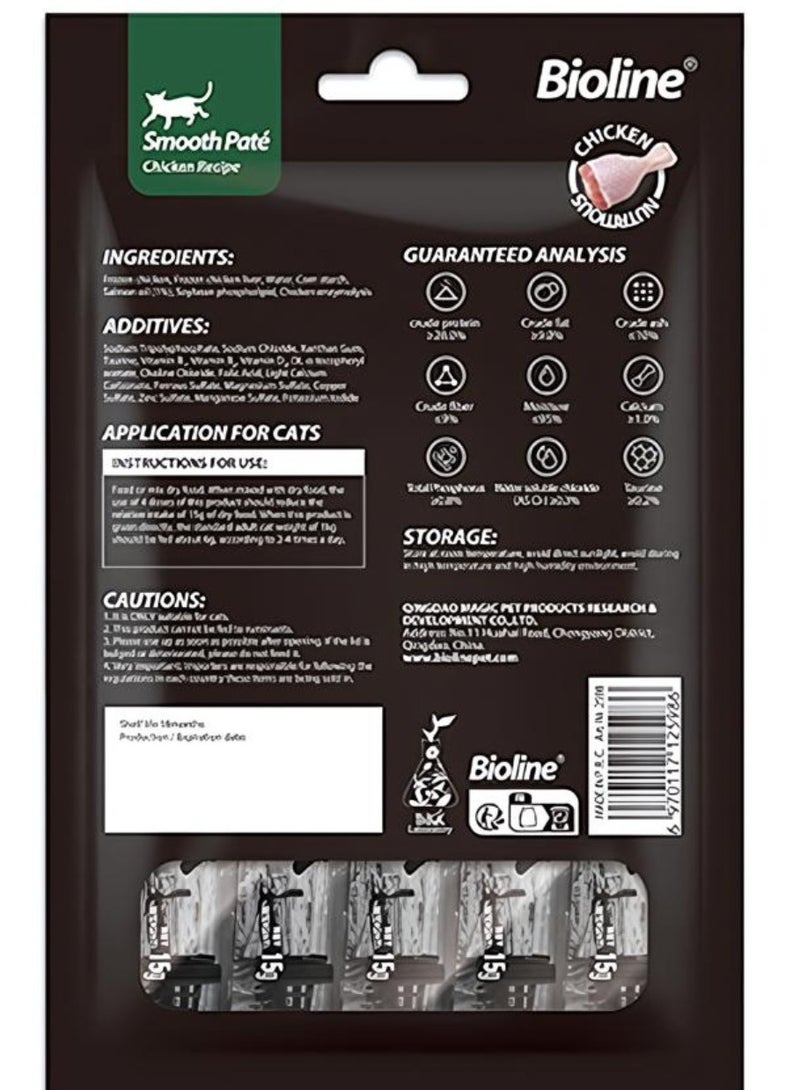 Bioline Natural Feast Smooth Pate-Chicken Recipe (15gx5pcs) - Image 2