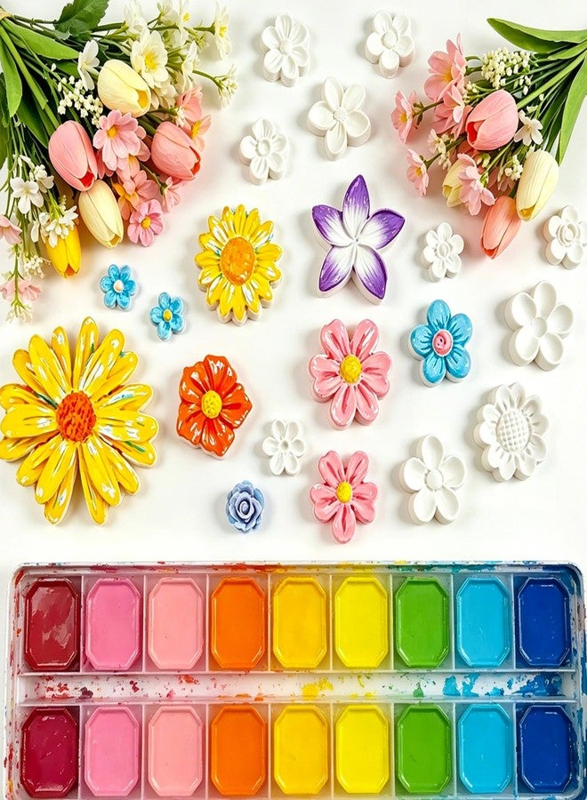Morofme 5Pcs Flowers Silicone Molds Flowers Chocolate Mold Sunflower Candy Mold Daisy Candy Mold Small Flower Fondant Molds Plumeria Mould for Dessert Cupcake Topper Cake Pop Decorations DIY Crafts - Image 5