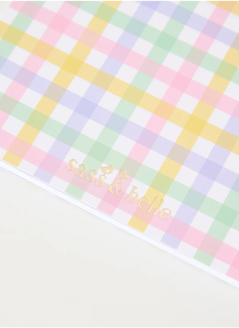 Sass & Belle Gingham Check A5 Notebook