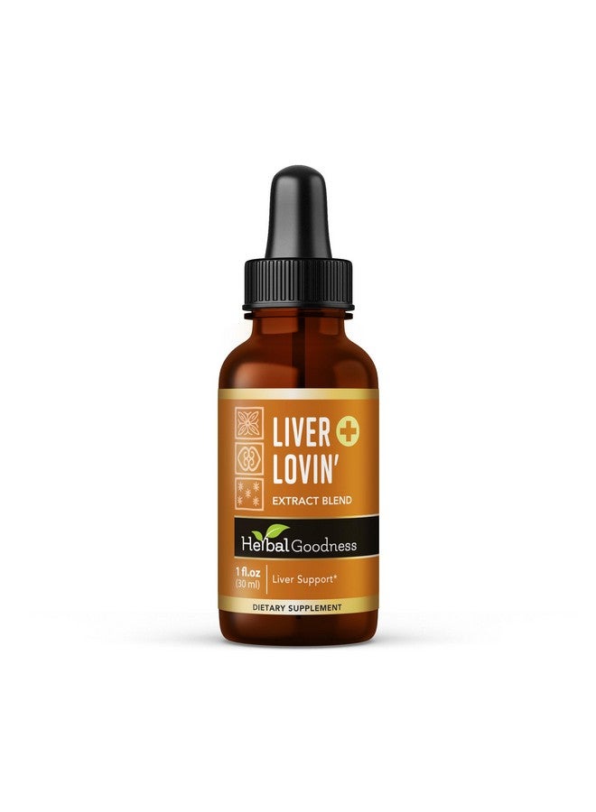 Herbal Goodness Liver Lovin 1oz - Premium Liver Cleanse Detox Herbal Health Formula - Formulated with Milk Thistle Chanca Piedra & More Organic Herbs, Liver Vitamins Liquid Drops - Limpieza De Higado Graso - 1 Bottle - Image 1