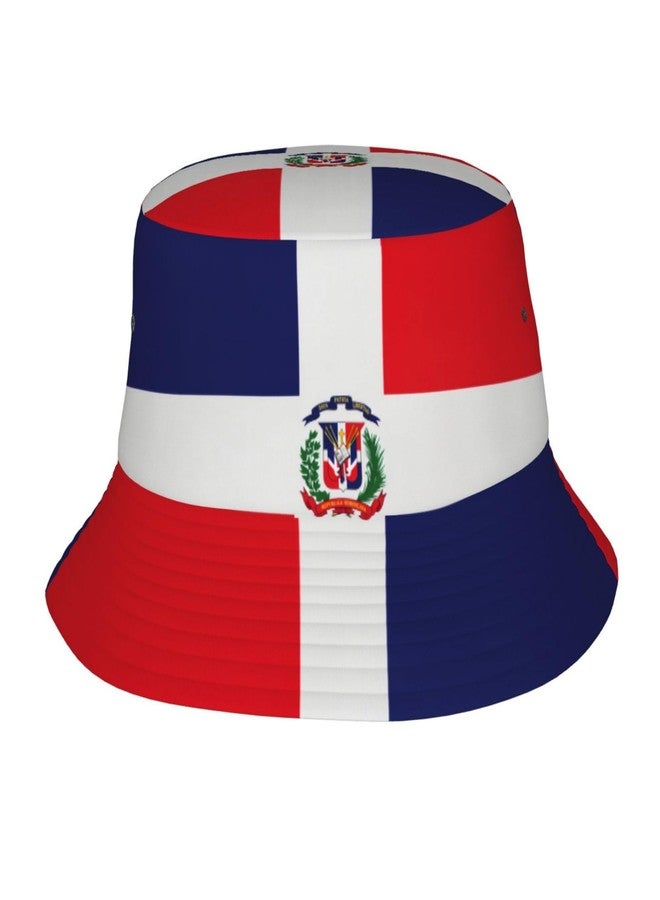 PRTYABS Cute Dominican Flag Bucket Hat for Women Men Flag Sun Hat for Outdoor Packable Travel, Beach, Fishing Cap - Image 1