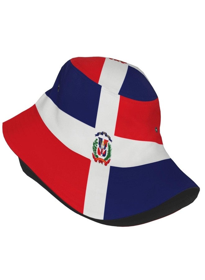 PRTYABS Cute Dominican Flag Bucket Hat for Women Men Flag Sun Hat for Outdoor Packable Travel, Beach, Fishing Cap - Image 2