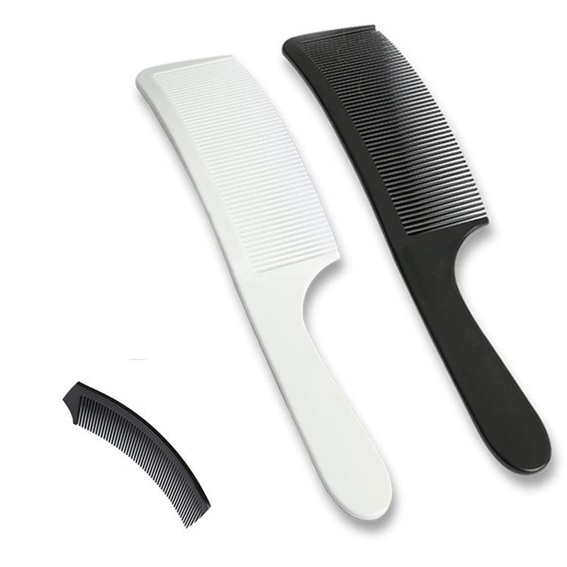 4pcs Plastic Curved Barber Clipper Comb Haircut Sshaped Clipper Flat Top Clipper Combs Flat Head Hair Cutting Comb Professional Barber Comb Haircut Hairdressing Tool Accessorieswhiteblack