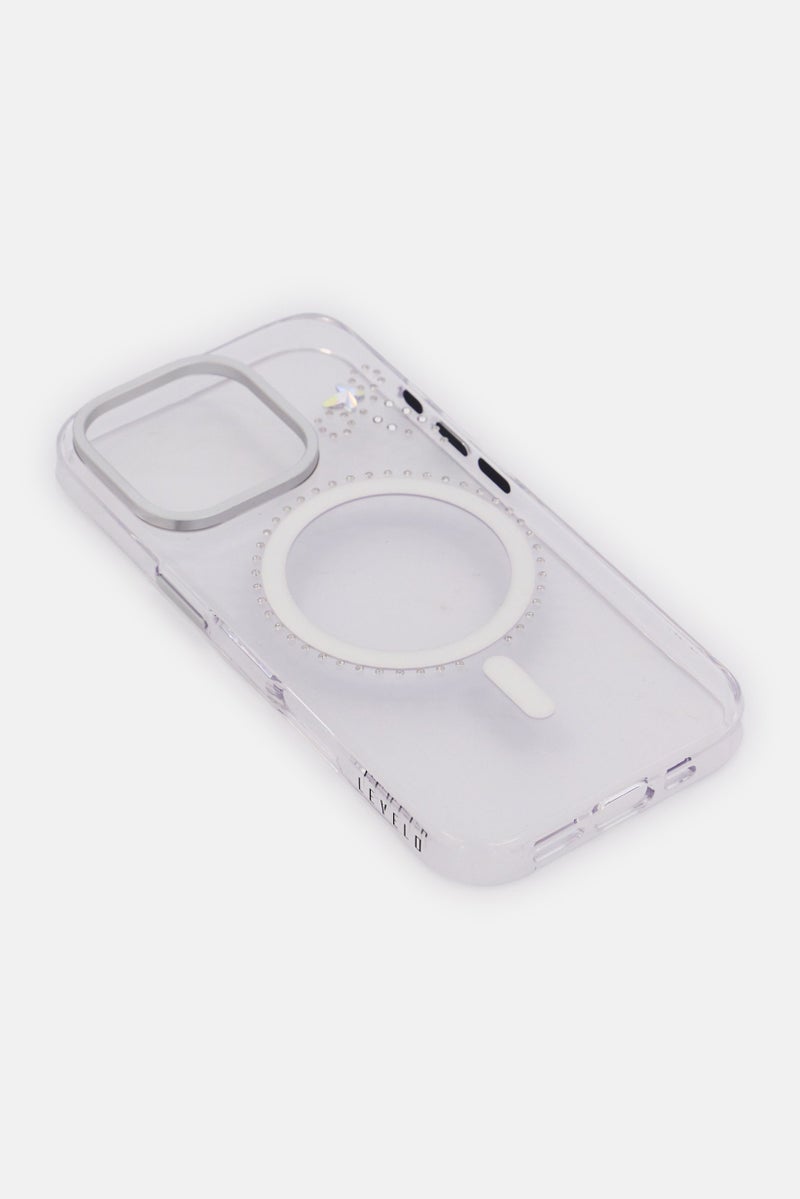 LEVELO iPhone 16 Pro Butterfly Magsafe Protective Case, Transparent - Image 4