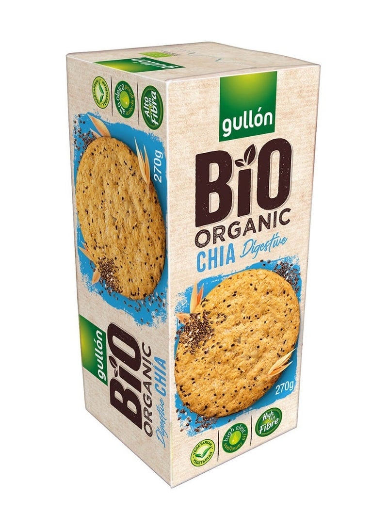 Illy Ground Decaffeinated Espresso Coffee 125g & Gullon Bio Organic Chia Digestive Biscuits 270g Bundle - Image 3