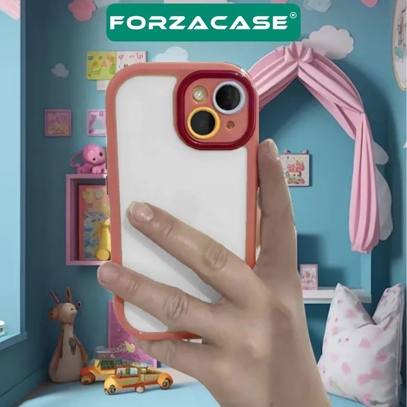 Forzacase iPhone 13 Compatible Colorful Series Camera Protection Semi Flexible Plastic TPU Case