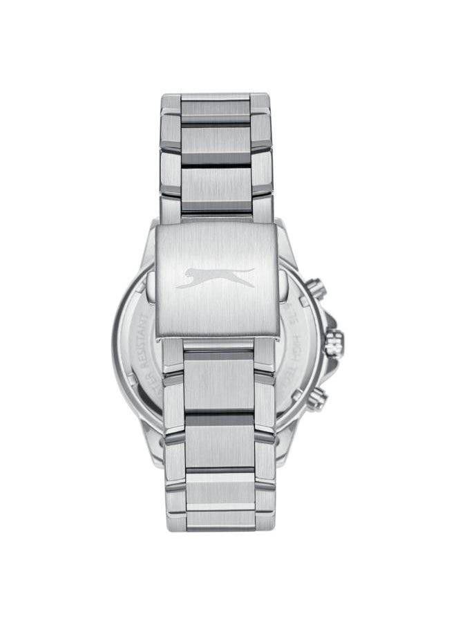 Slazenger SLAZENGER SL.9.2410.2.05 Men's Multi Function Display Watch & Metal Strap Silver  - Image 4