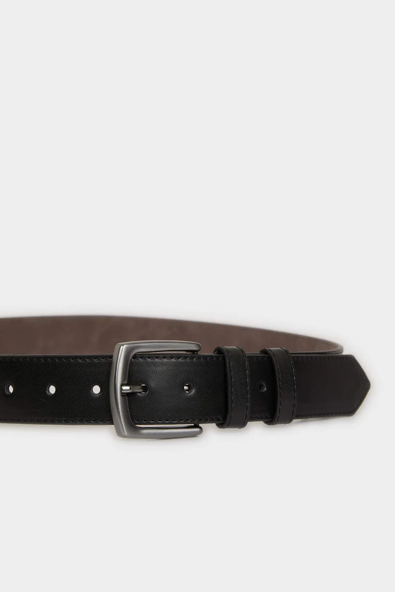 Defacto  Man Rectangle Clasp Faux Leather Jean Belt for Men | Best Price UAE