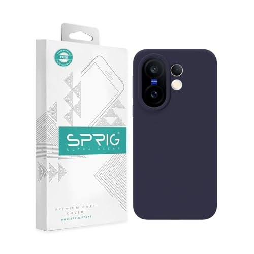 SPRIG Compatible with Vivo X200 FE Premium SilkTone Back Cover Drop Tested Shock Proof Mobile Case for Men, Women, Boys and Girls with Camera Protection (Midnight Blue) - Image 1