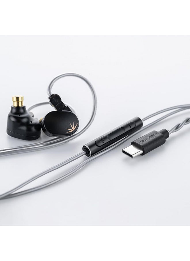 Moondrop - Moondrop CHU II DSP Headphones High Performance Dynamic Driver USB-C in-Ear Monitors Type-C with Microphone Earphone - Image 1