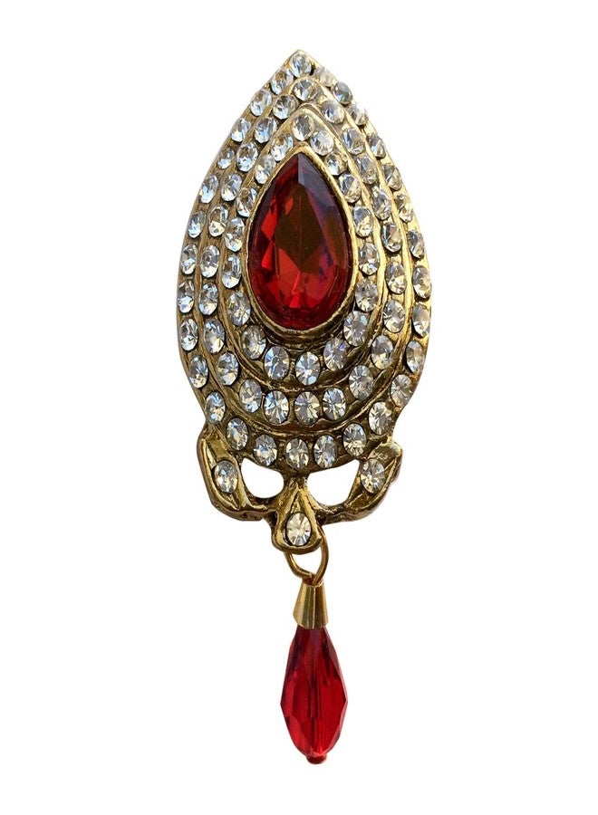 FURE Red Drop Bead Brooch - Image 1