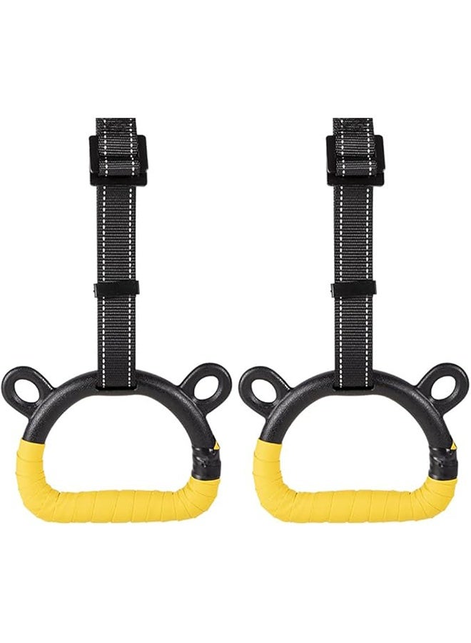 Kids Gymnastic Rings Pull Up Rings, for Chlidren Exercise, Kids Home Indoor Pulling Rings for Physical Training, Load Bearing 100kg - Image 2