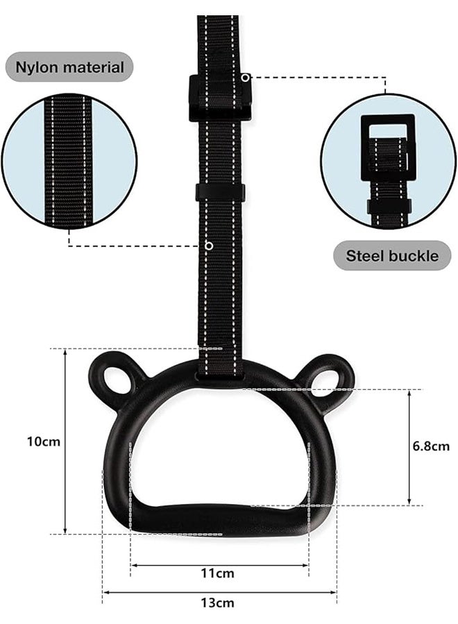 Kids Gymnastic Rings Pull Up Rings, for Chlidren Exercise, Kids Home Indoor Pulling Rings for Physical Training, Load Bearing 100kg - Image 4
