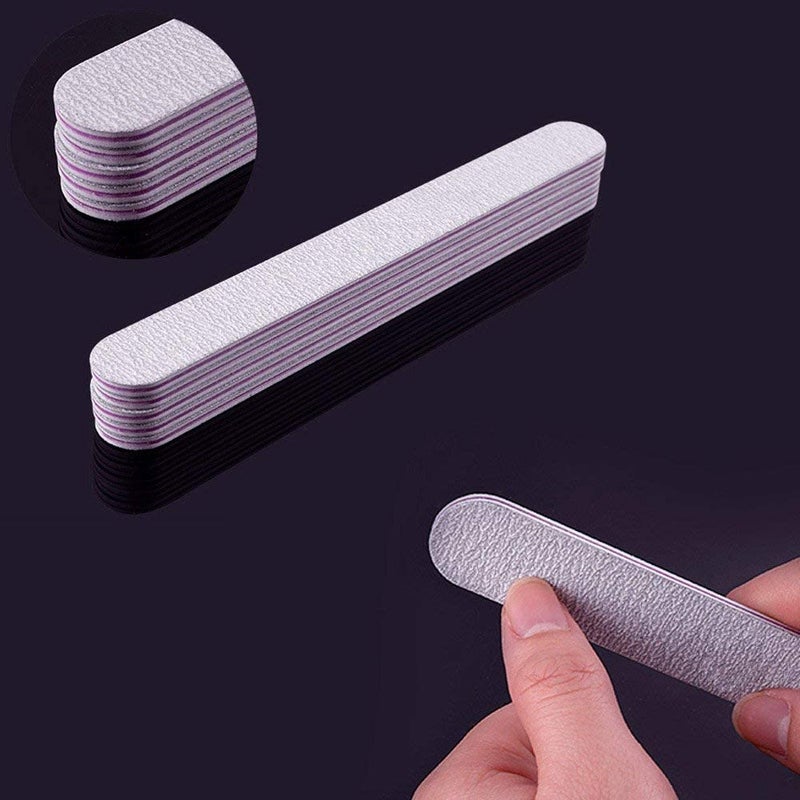 B-LADY BLADY 50Pcs Nail Files Double Sided Emery Board 100180 Grit Washable Manicure Pedicure Grooming Tool Nail Buffer Block - Image 3