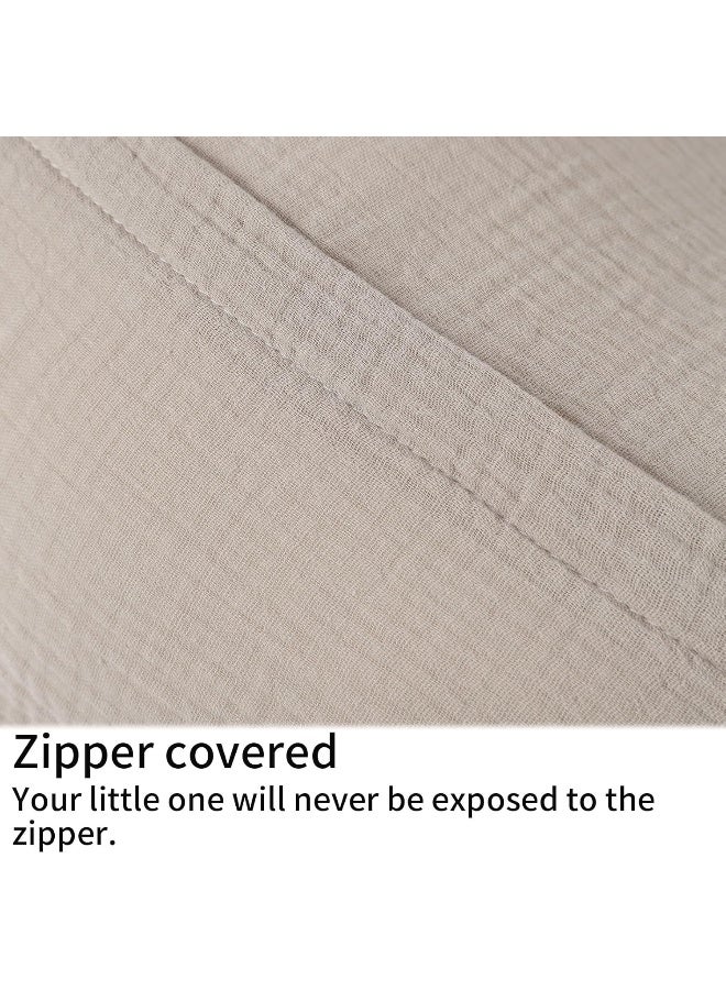 Onacosht Muslin Nursing Pillow Cover - Fog - Image 4