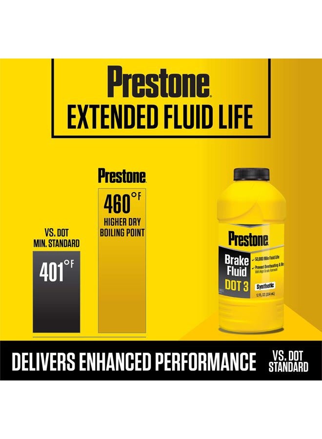 Prestone Brake Fluid - DOT 3 Synthetic, 32 oz, 2 lbs, Prevents Corrosion in ABS, Disc & Drum Brakes - Image 4
