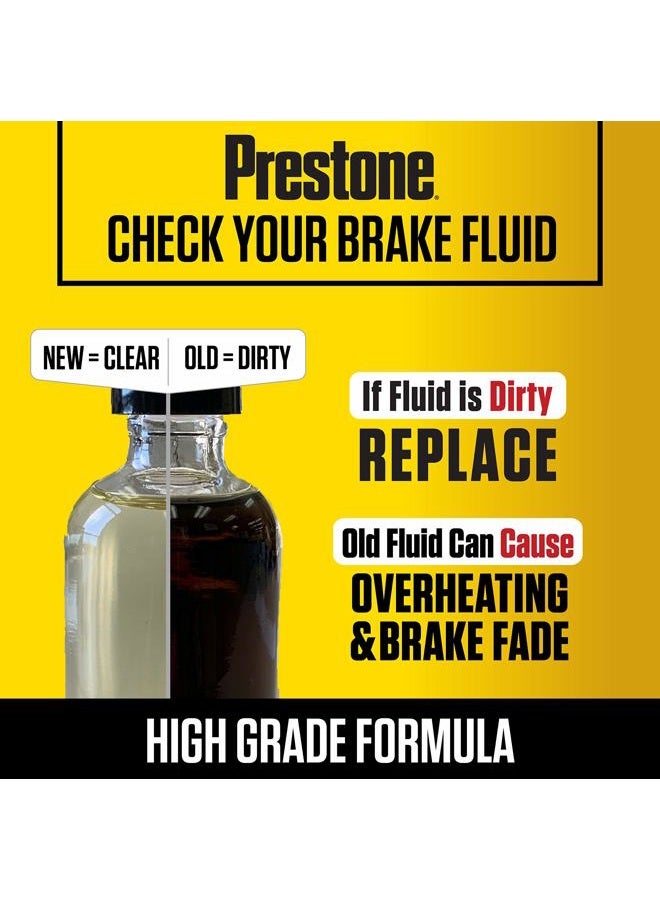 Prestone Brake Fluid - DOT 3 Synthetic, 32 oz, 2 lbs, Prevents Corrosion in ABS, Disc & Drum Brakes - Image 5