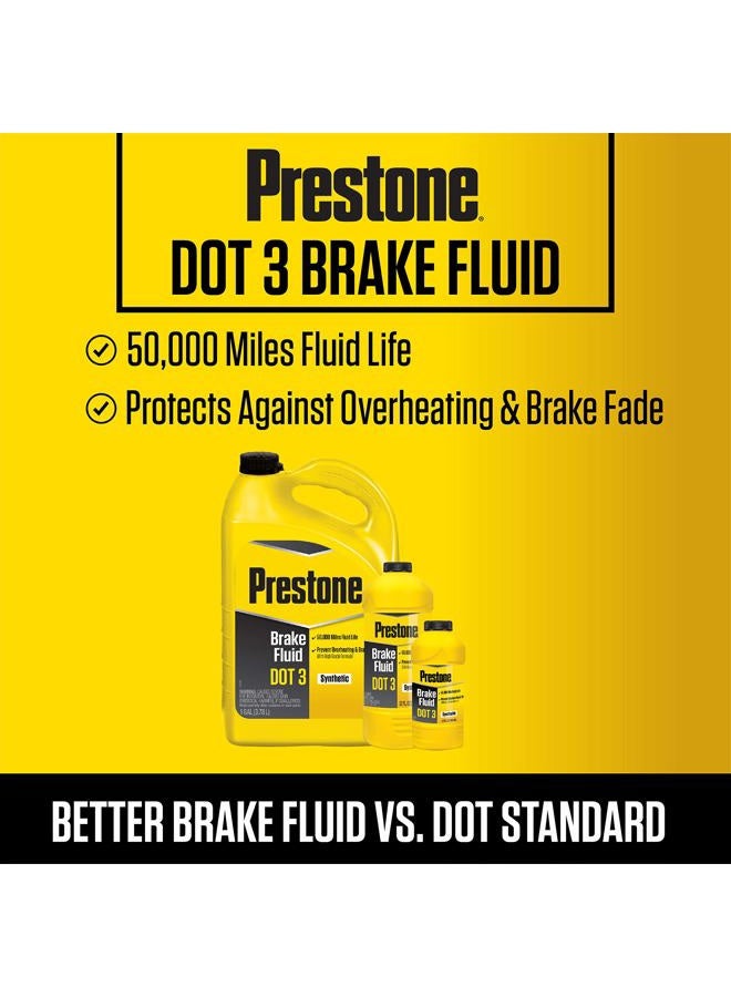 Prestone Brake Fluid - DOT 3 Synthetic, 32 oz, 2 lbs, Prevents Corrosion in ABS, Disc & Drum Brakes - Image 3
