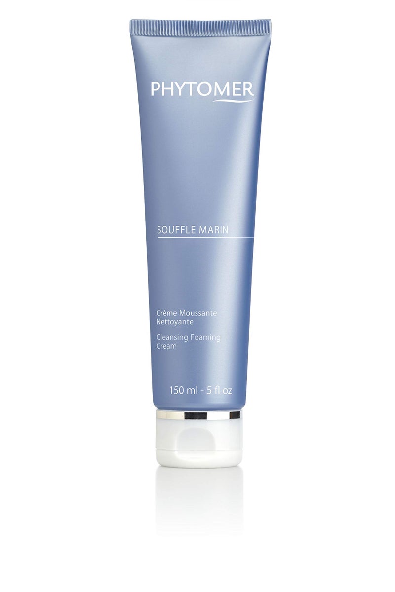 PHYTOMER Souffle Marin Foaming Facial Cleanser Cream | Moisturizing Face Wash Renews Dull Skin | Gentle, Light-as-Air Foaming Exfoliator | Natural Ingredients, Sustainable & Eco-Friendly | 150 ml - Image 1