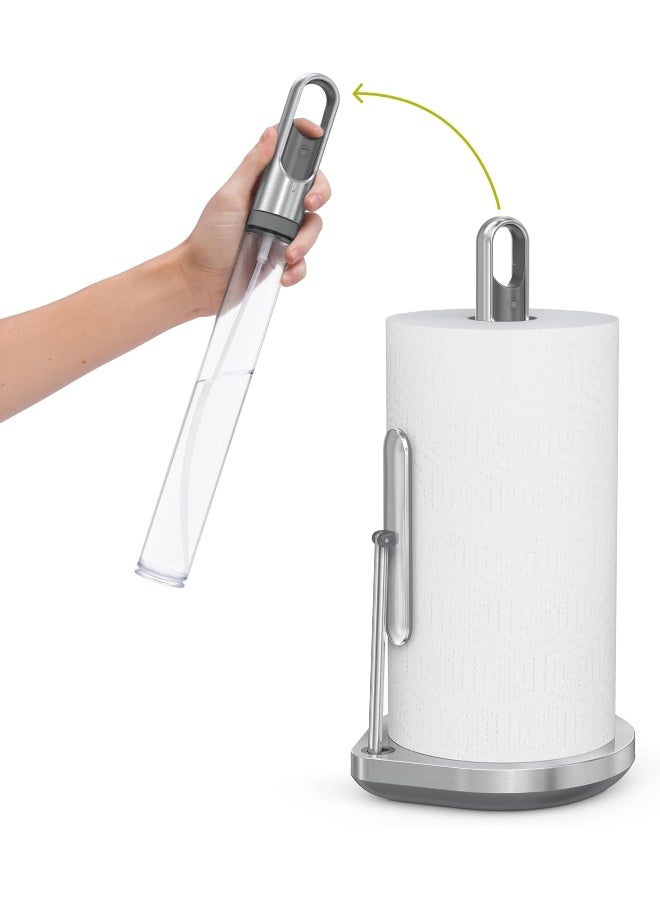 simplehuman حامل مناديل ورقية بسيط من simplehuman مع مضخة رذاذ، فولاذ مقاوم للصدأ مصقول - Image 3