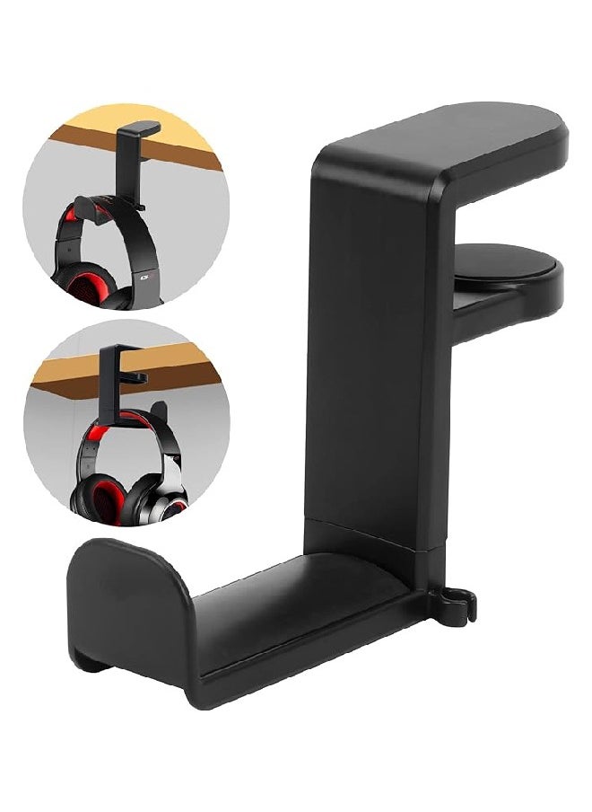 XiuWoo Adjustable Headset Stand, Under Desk Headphone Holder, 360° Rotating Headphone Hanger Hook  - Image 1