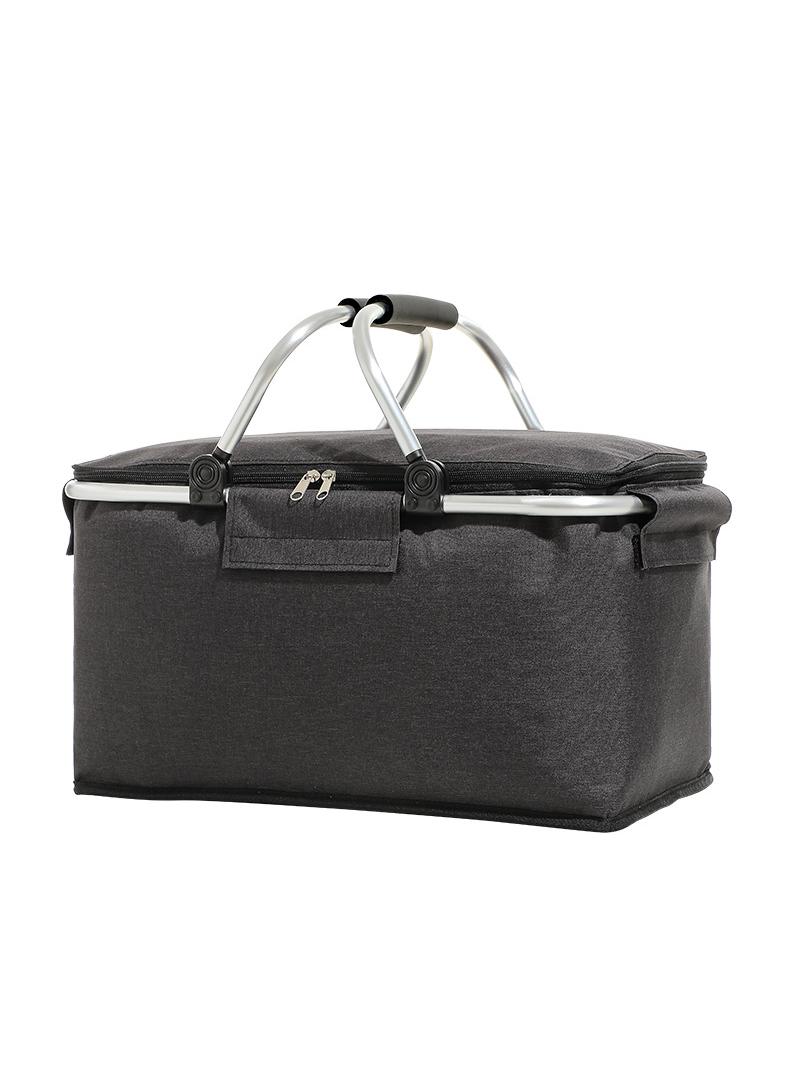 Bluejw Picnic Basket 20L Portable Collapsible Cooler Bag Grocery Bag Shopping Basket With Aluminium Handles For Shopping, Travel, Camping  - Image 1