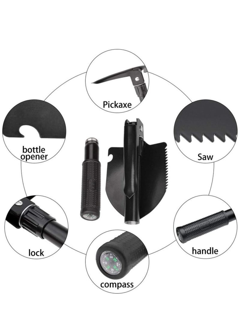 Cool Baby Military Folding Shovel Multipurpose Tool For Outdoor Survival Portable With Carrying Pouch Camping Outdoor Tools - Image 2