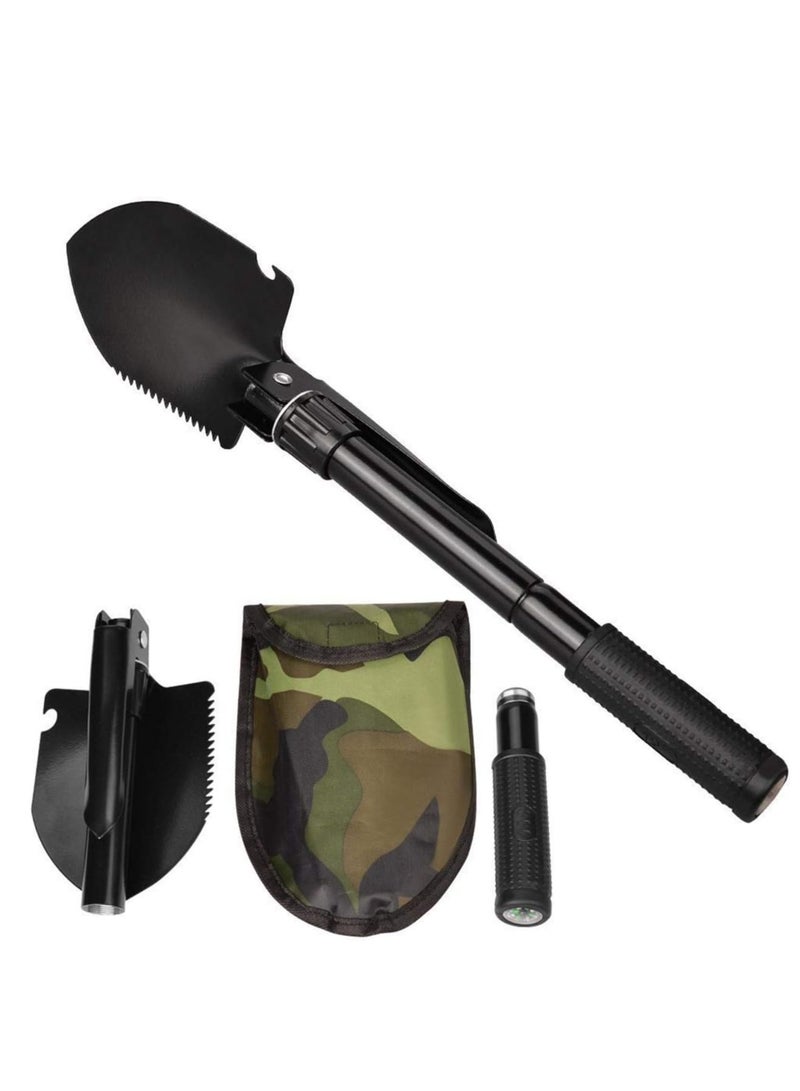Cool Baby Military Folding Shovel Multipurpose Tool For Outdoor Survival Portable With Carrying Pouch Camping Outdoor Tools - Image 1