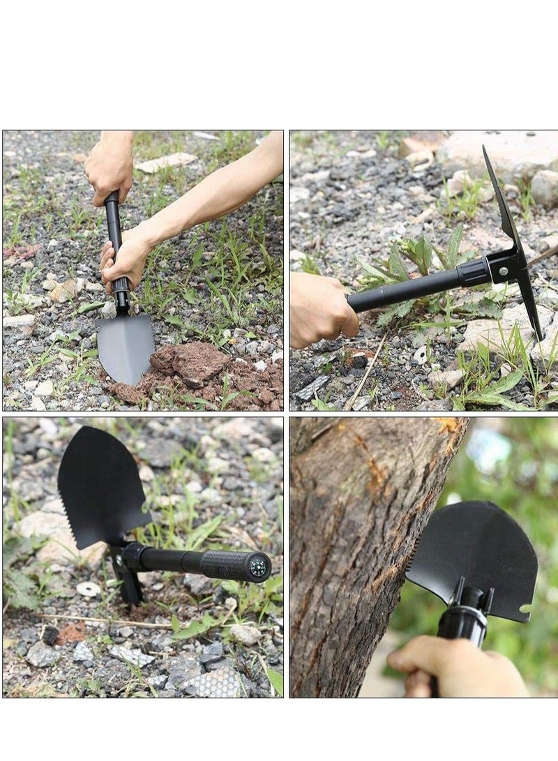 Cool Baby Military Folding Shovel Multipurpose Tool For Outdoor Survival Portable With Carrying Pouch Camping Outdoor Tools - Image 5