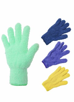 Y&D 4 Pairs Microfiber Dusting Cleaning Gloves Washable Mittens for House Trucks and Cars Nice Mirrors Lamps Window  - Image 1