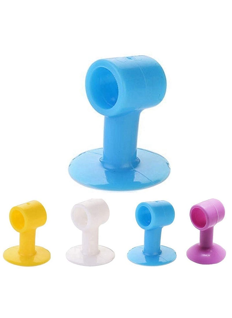 SOCATHEY SOCATHEY Silicone Door Stopper Set Multipurpose SelfSucking Door Handle Bumper Cable Organizer Mobile Stand Key Holder Multicolor 1  - Image 1