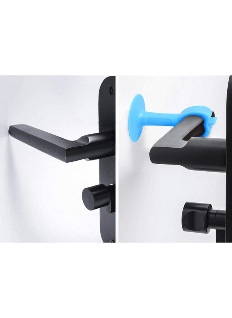 SOCATHEY SOCATHEY Silicone Door Stopper Set Multipurpose SelfSucking Door Handle Bumper Cable Organizer Mobile Stand Key Holder Multicolor 1  - Image 4