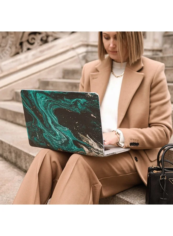 Burga MacBook Pro 16 Inch Emerald Pool Apple MacBook Pro 16 Inch Emerald Pool Protective Premium Hard Case Cover With Retina Display Touch Id Printed Design Hard Shell Laptop Case  | Best Price UAE