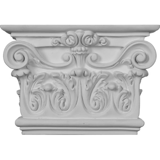CAP07X10X03AR CAPITAL PILASTER, 10 3/8"W X 7 1/2"H, FACTORY PRIMED WHITE - Image 1