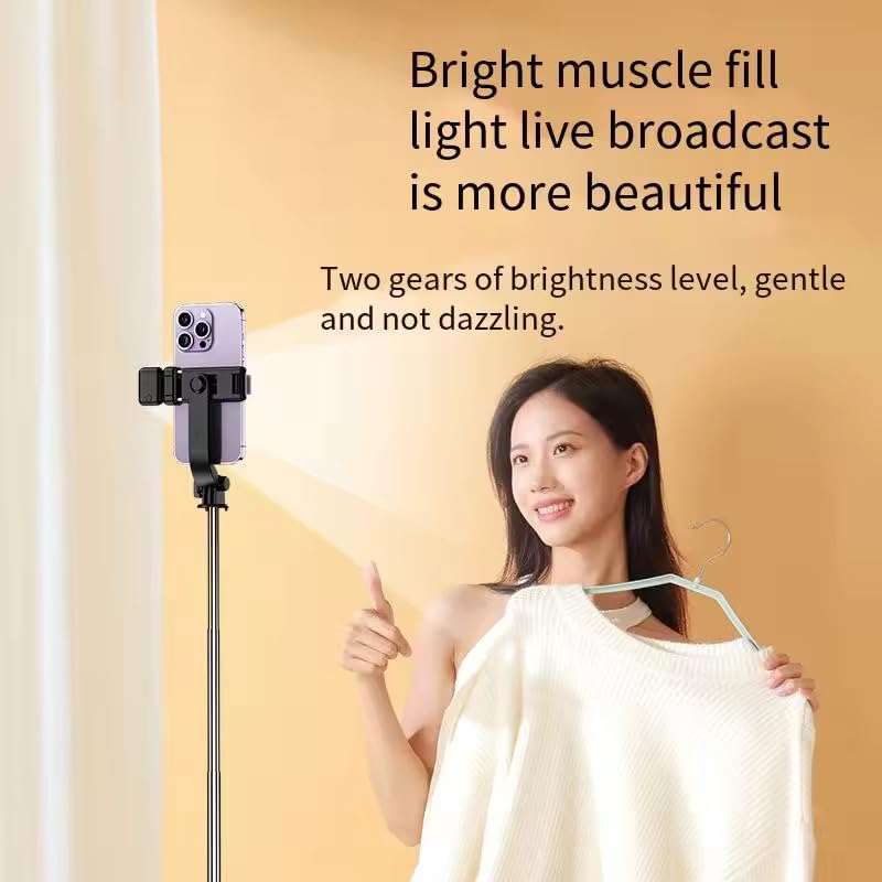 TARAVEE -62 inch Extra Long,Selfie Stick with Tripod Stand, 360 Degree,with LED Light, selfi Stick for Mobile Phone/iPhone/GoPro/Camera,Bluetooth Selfie Stick with BT Remote Control-Black - Image 5