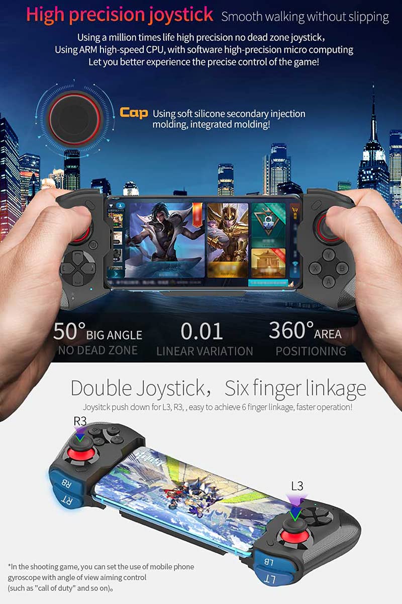 Megadream Mobile Gaming Controller for iPhone iOS Android PC Wireless Gamepad Joystick for iPhone 17/iPhone 16/15/14/12, iPad, MacBook, Galaxy S22/S21/S20, TCL, Tablet, PC - 18+ Hour Battery Life - Call of Duty - Image 3
