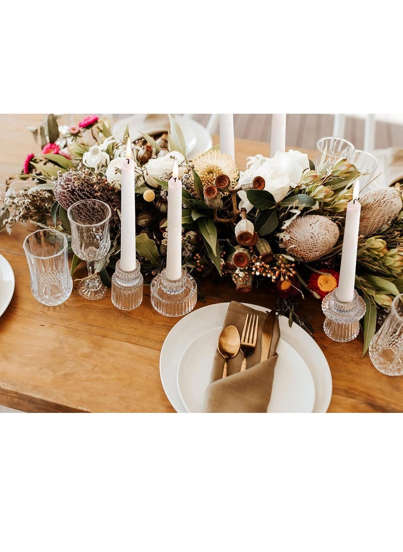 Generic 3 Piece Transparent Glass Candle Holder For Party Wedding  - Image 3