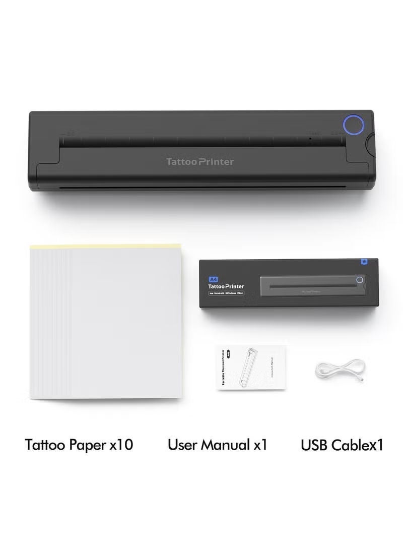 Professional Tattoo Transfer Printer, A4, Portable, Ink-Free, Bluetooth Wireless USB, for PC & MacBook - Image 5