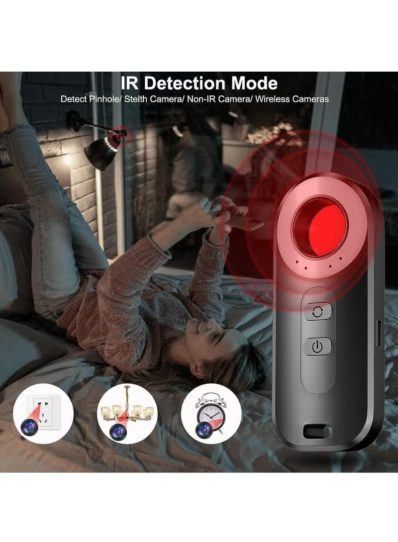 Generic Small Camera Detector, Wireless Infrared Camera Scanner With Six Levels LED, Lightweight Travel Size Portable Anti Spy Detector For Hotel Bathroom, (1pc, Black)  - Image 3
