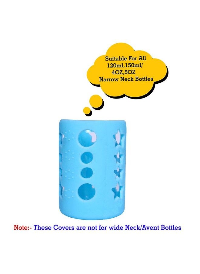 The Little Lookers - Baby Feeding Bottle Silicone Warmer Cover Sleeve Holder Insulated Protection For Newborns Infants Babies (Pack Of 1) (Blue120Ml) - Image 1