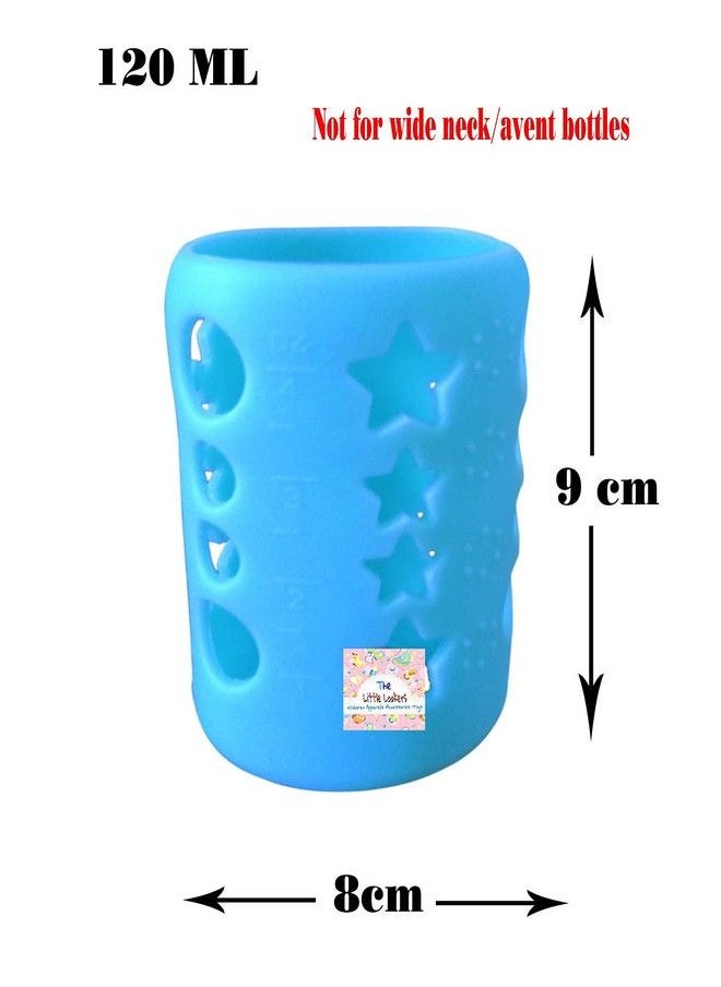 The Little Lookers - Baby Feeding Bottle Silicone Warmer Cover Sleeve Holder Insulated Protection For Newborns Infants Babies (Pack Of 1) (Blue120Ml) - Image 1