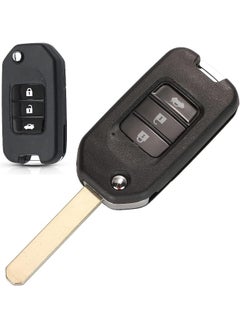 Rubik Rubik 3 Buttons Modified Flip Remote Key Shell Case with Uncut Blade for Honda Civic Accord City Jazz Fit CRV Odyssey Greiz Vezel XRV  - Image 1