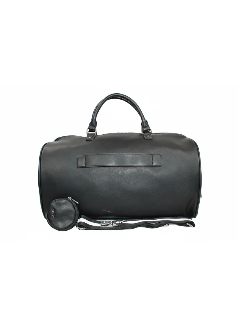 د ك ن ي حقيبة سفر DKNY بنقشة مربعات ناعمة الجوانب | اللون أسود