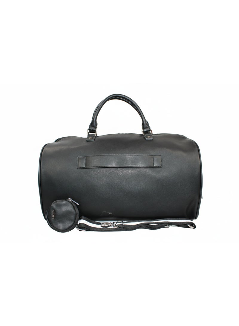 DKNY Checkerboard Softside Duffle Bag | Color Black - Image 2