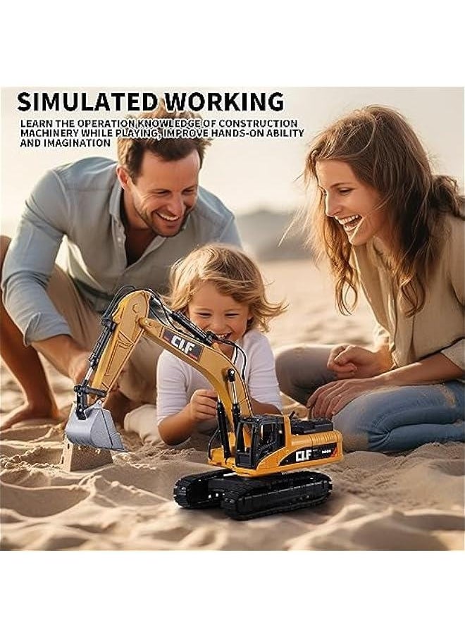 Generic - Digger Toys for Boys Construction Truck Toys Excavator，Excavator Toy with Simulated Lights，Crawler Excavator Model Construction Toys for Children，Excavator Toys for Boys 3-5 Year Old - Image 1