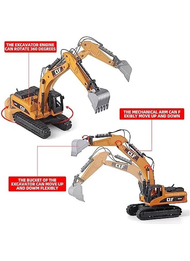 Generic - Digger Toys for Boys Construction Truck Toys Excavator，Excavator Toy with Simulated Lights，Crawler Excavator Model Construction Toys for Children，Excavator Toys for Boys 3-5 Year Old - Image 1