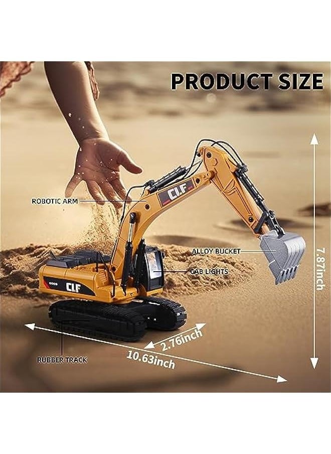 Generic - Digger Toys for Boys Construction Truck Toys Excavator，Excavator Toy with Simulated Lights，Crawler Excavator Model Construction Toys for Children，Excavator Toys for Boys 3-5 Year Old - Image 1