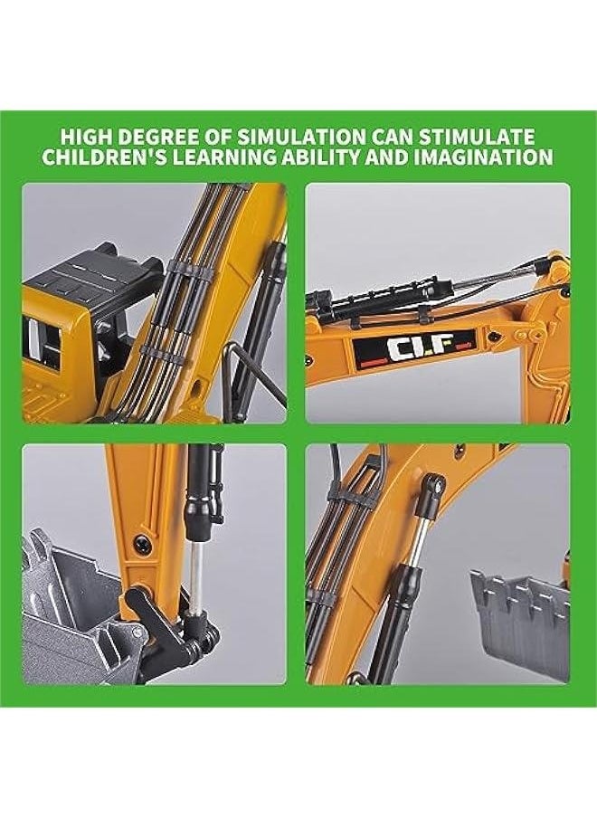 Generic - Digger Toys for Boys Construction Truck Toys Excavator，Excavator Toy with Simulated Lights，Crawler Excavator Model Construction Toys for Children，Excavator Toys for Boys 3-5 Year Old - Image 1