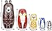 Conzy Russian Nesting Dolls for Kids Stacking Wooden Handmade Matryoshka Dolls 5 Piece Cute Cartoon Animal Pattern Great Toy Gift for Girls Boys Birthday or Home Decoration Brown - Image 4